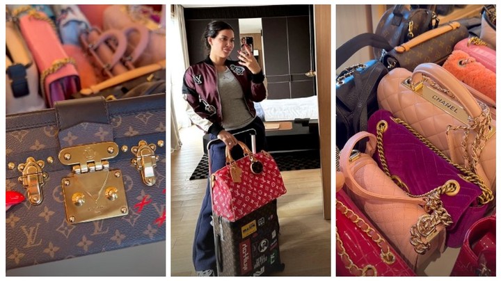 La lujosa colección de carteras que tiene Wanda Nara en Milán. Foto: Instagram.