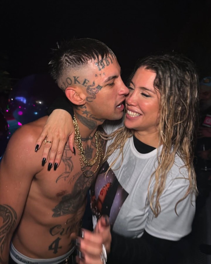 Wanda Nara celebró su amor con L-Gante. Foto: Instagram