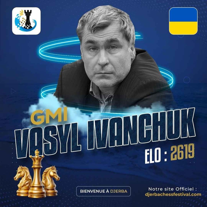 El ucraniano Vasyl Ivanchuk, leyenda del ajedrez que será rival de Faustino Oro en Djerba.