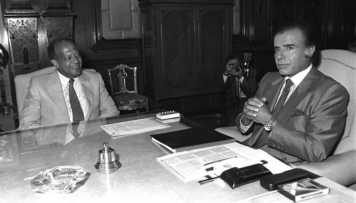 Terence Todman con el entonces presidente Carlos Menem.