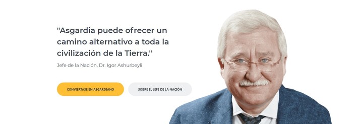 Igor Ashurbeyli, el fundador y presidente de Asgardia.