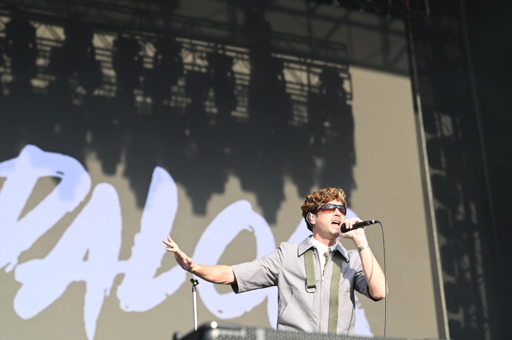 Goyo Degano, de Bandalos Chinos, en Cosquín Rock 2025. Foto: Ariel Carreras