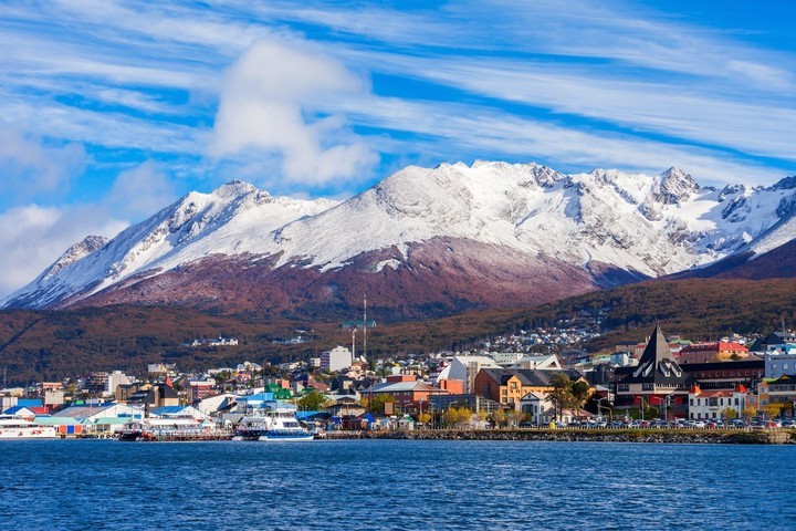 Ushuaia, Tierra del Fuego. 82.615 habitantes y alta calidad de vida. Getty Images.