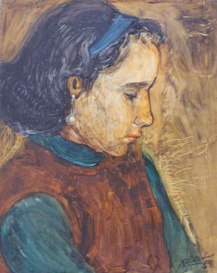 "Edith", 1968, 50 x 40 cm. oleo sobre hardboard. De Raúl Conti.