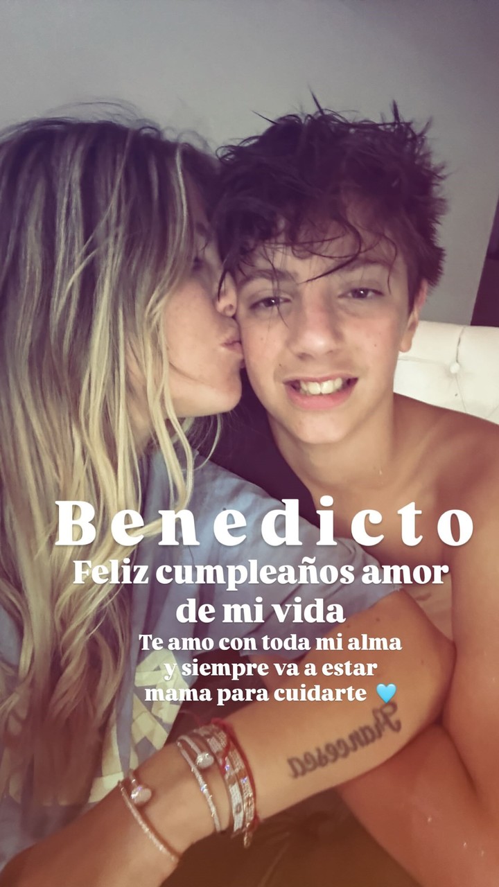 Le emotiva dedicatoria de Wanda Nara a Benedicto. Foto: Instagram