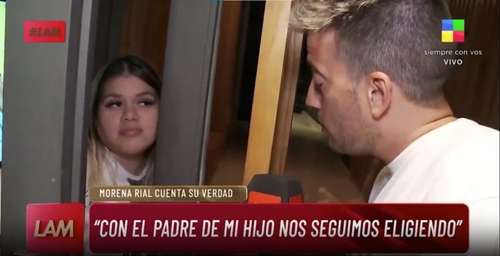 Cuando salió de la cárcel, Morena Rial confirmó que seguía en pareja con Matías Ogas. Captura TV