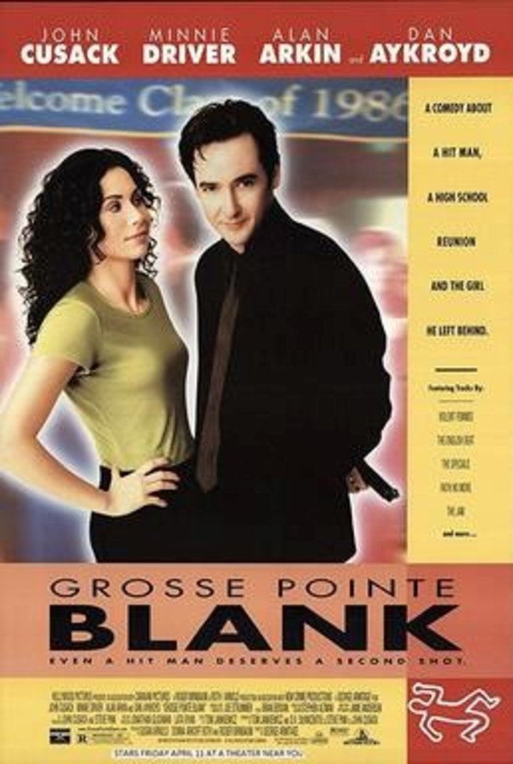 El afiche de "Tiro al blanco" (Grosse Pointe Blank). Foto de prensa