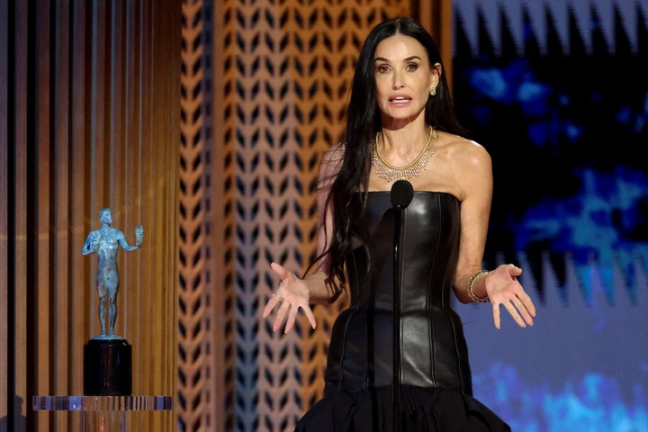 Ahora o nunca. Demi Moore parece encaminarse a ganar su primer Oscar. Foto Reuters
