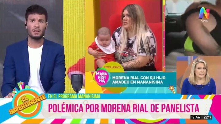 Tomás Dente, furioso con el debut de Morena Rial como panelista. Foto: Captura TV