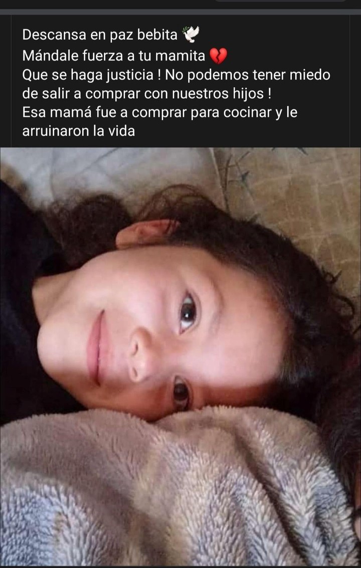 Kim Gómez, la nena de 7 años asesinada en un robo en La Plata tras el robo del auto de su mamá.