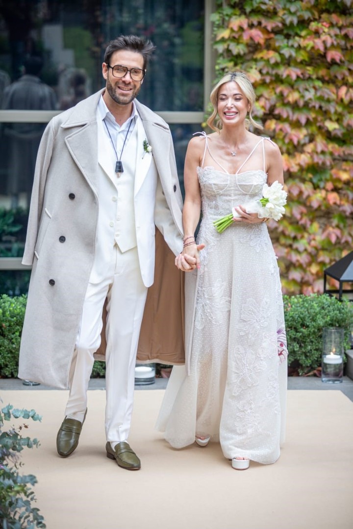 Elías Piccirillo y Jésica Cirio, el día de su boda, en mayo de 2024. Foto: Instagram. Archivo.