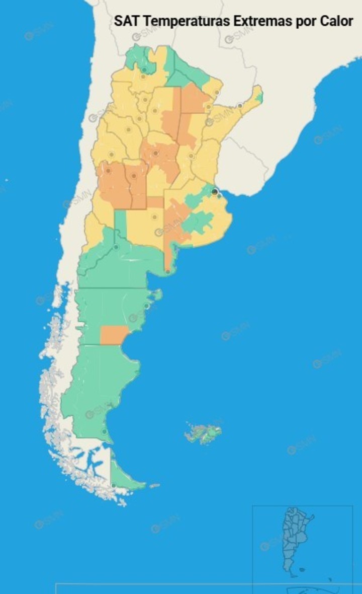 Domingo 23 de febrero con advertencias por calor extremo para más de medio país.