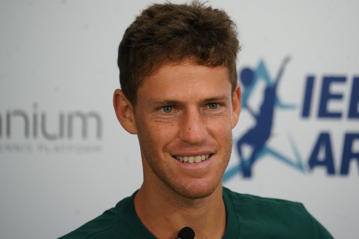 Diego Schwartzman, antes de su retiro.
Foto Emmanuel Fernández