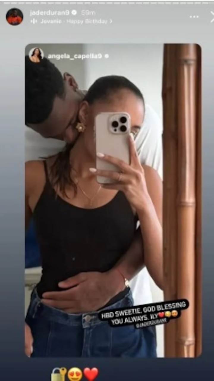 La foto de Durán y Ángela en Instagram que dio inicio a los rumores de romance.