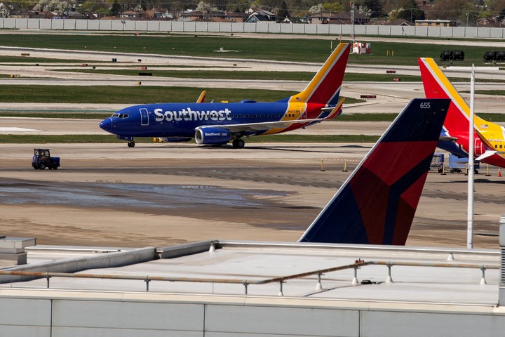 La maniobra a último momento que evitó un choque de aviones en el aeropuerto de Chicago. Foto Reuters
