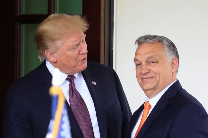 El presidente Donald Trump recibe al primer ministro húngaro Viktor Orban en la Casa Blanca en Washington, el 13 de mayo de 2019. Foto AP