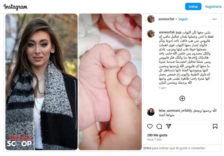 El devastador posteo en redes de la madre de Angy Morad tras dar a luz. Foto: Instagram