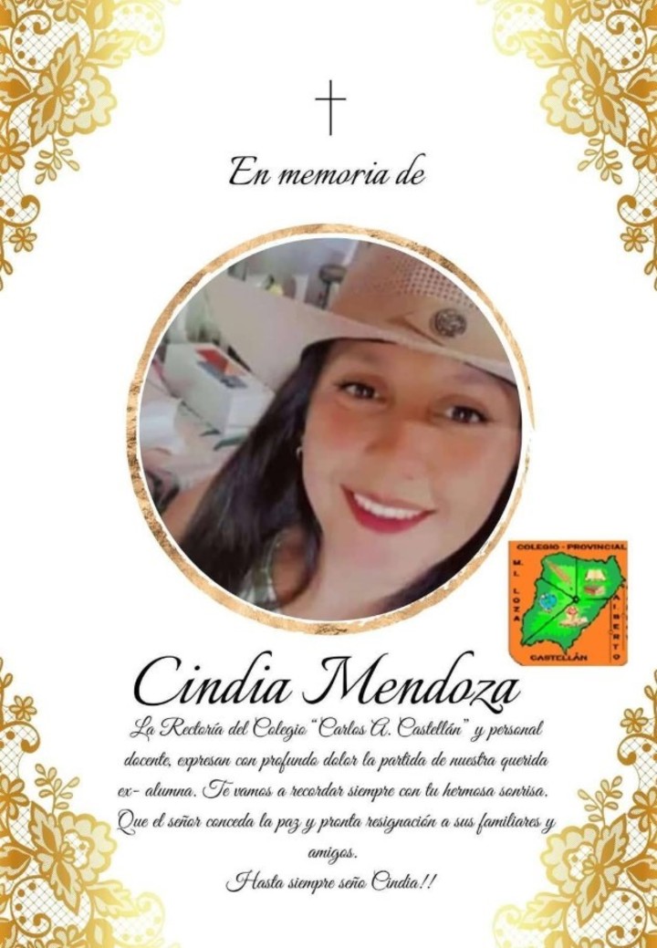 Cindia Mendoza, la docente que murió en los incendios en Corrientes.