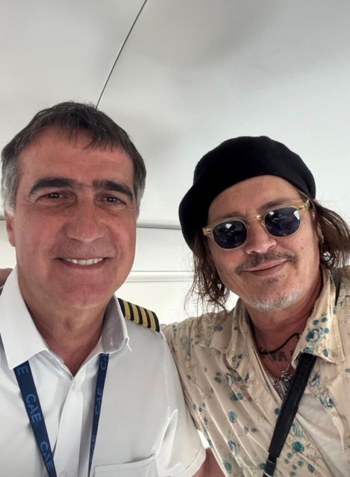 Johnny Depp junto a Antonio Laje. Foto: Instagram