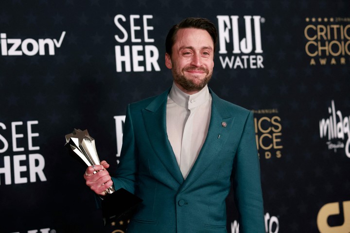 Kieran Culkin en la entrega de 2024. Ganó como Best Actor in a Drama Series por “Succession”. Foto: AFP