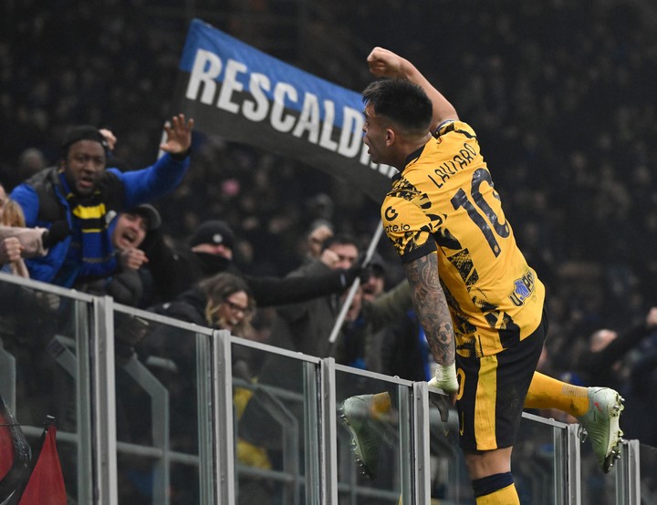 Lautaro Martínez, héroe del Inter. Foto: ANSA / DANIEL DAL ZENNARO.