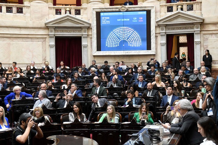 El oficialismo logró el quórum y comenzó el debate en la Cámara baja. Foto: Prensa Diputados