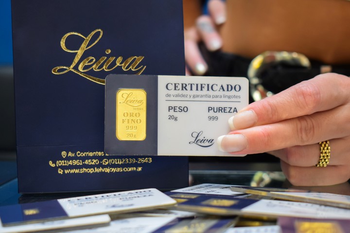 Leiva Joyas ofrece guardar los lingotes y da un certificado digital. Foto: Leiva Joyas