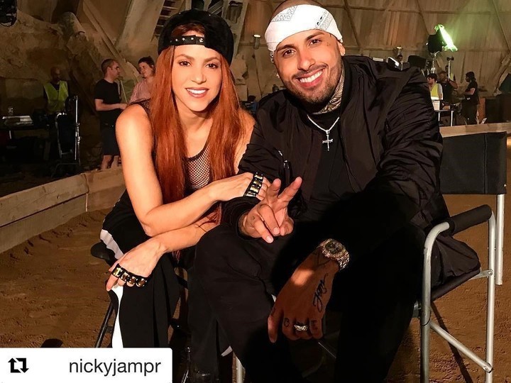 Shakira y Nicky Jam hicieron juntos el tema "Pero fiel" en 2017.