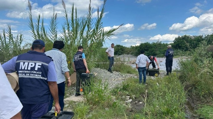 El lugar donde encontraron el cuerpo de Kiara Jazmín Caro (7) en Lules. Foto MPF Tucumán