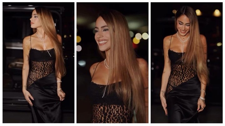 Tini Stoessel deslumbró con un imponente vestido en el desfile de Balmain en París. | Fotos: Instagram