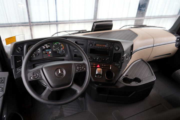 El interior del nuevo Mercedes-Benz Actros.