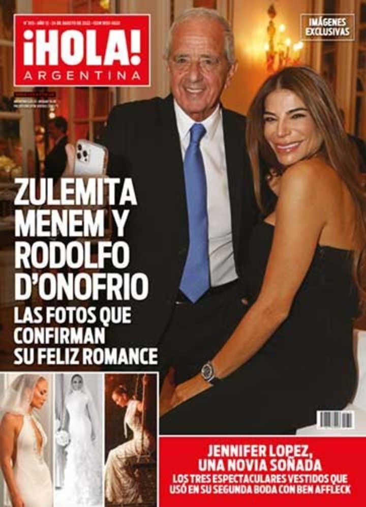 Zulemita Menem y Rodolfo D'Onofrio cuando confirmaron su romance