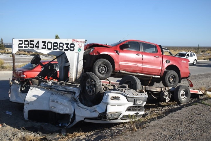 Grave accidente en Ruta 3 al norte, Trelew. Foto: gentileza Diario El Chubut