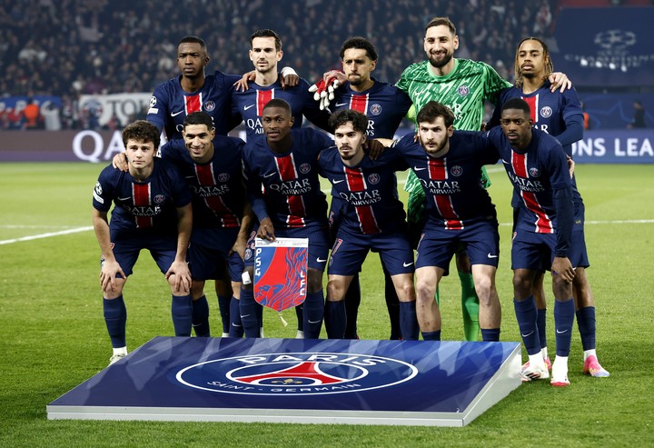 Los jugadores de Paris Saint-Germain. (EFE/EPA/YOAN VALAT)