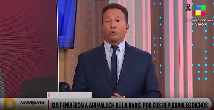 Aseguran que Ari Paluch fue suspendido de la Rock & Pop por sus declaraciones fuera de lugar. Captura TV