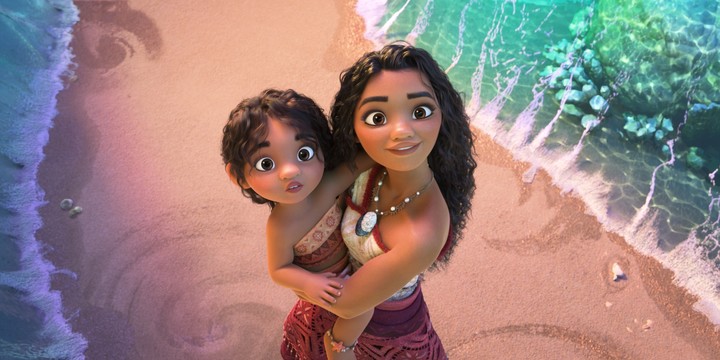 Moana no está sola, y los momentos más tiernos los tiene con su hermanita, Simea.