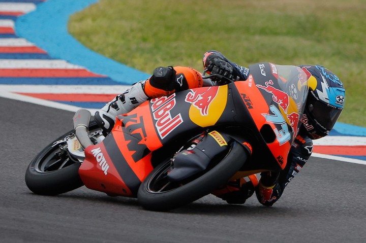 Valentin Perrone tuvo un gran viernes y lo ratificó en la clasificación. Foto EFE/ Juan Ignacio Roncoroni