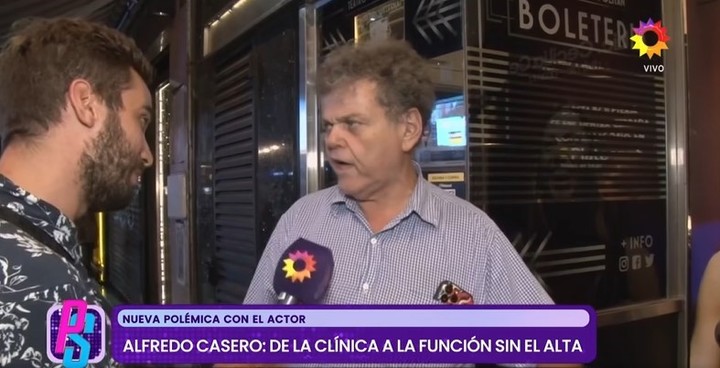 Alfredo Casero ya había estado internado por problemas en su cadera. Captura TV