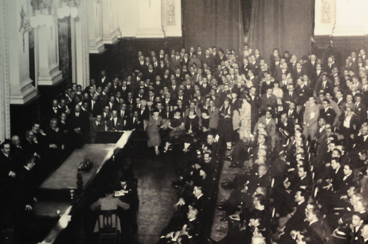 Histórica visita de Albert Einstein a la Argentina. Muestra de Einstein en Buenos Aires en la Sociedad Hebraica en 2015. Foto: Fernando de la Orden 
