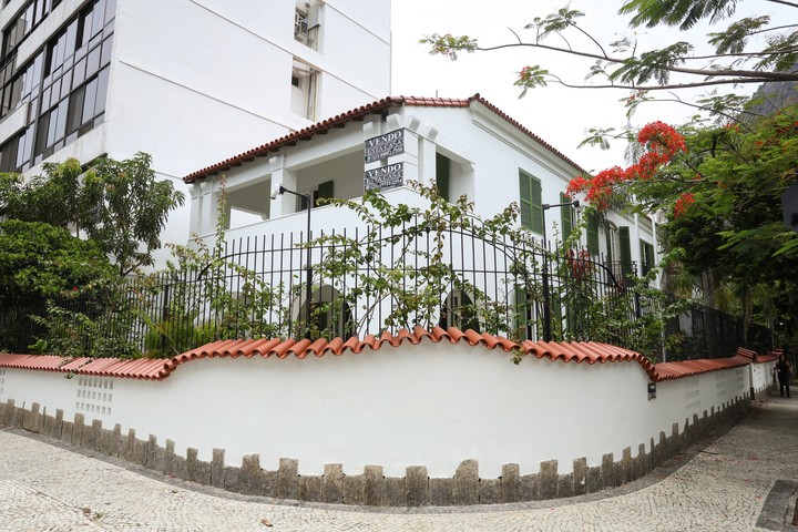 La fachada de la casa donde se filmó la película. Foto Tomaz Silva / Agencia Brasil