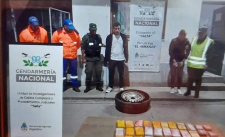 Adrián Emilio Escarlata, el ex gendarme misionero que fue detenido en Salta por tráfico de cocaína.