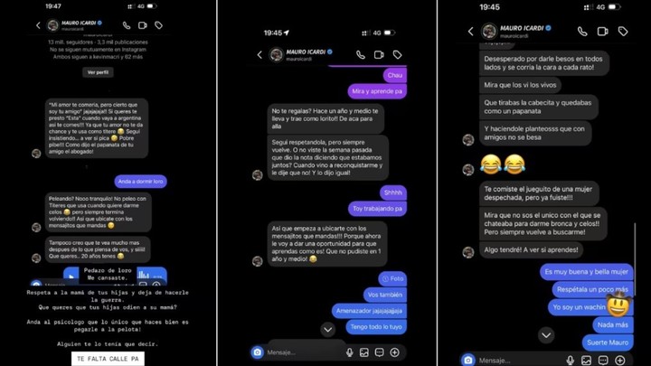 L-Gante se cansó de Mauro Icardi y expuso los escandalosos mensajes que le envió el futbolista sobre Wanda Nara. | Foto: Instagram