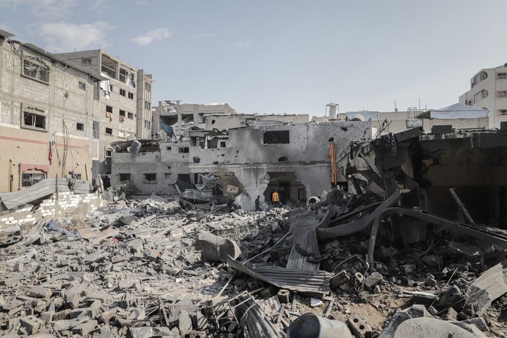 Destrucción en el barrio residencial de Shejaiya, en Ciudad de Gaza, este martes. Foto: BLOOMBERG  