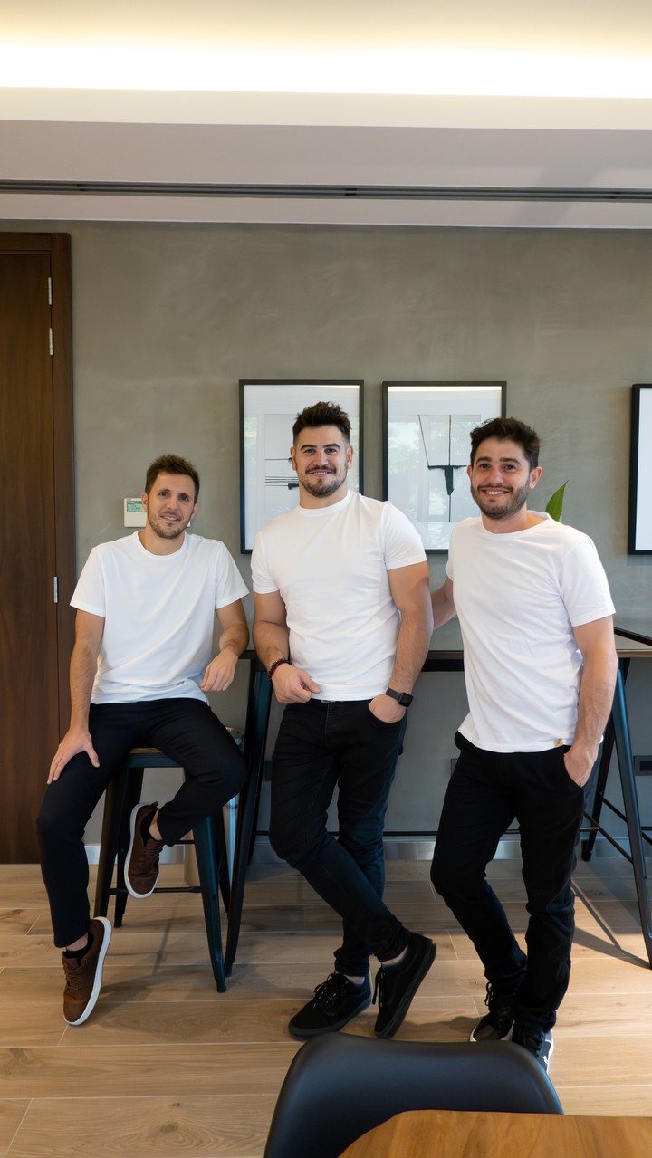 Matias Cottone, Eugenio Harraca y Federico Harraca, cofundadores de Sensify