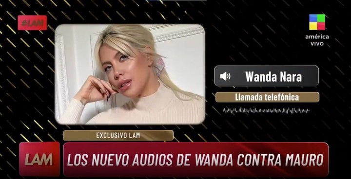 Nuevas grabaciones de Wanda Nara, contra Mauro Icardi y la China Suárez. Captura TV