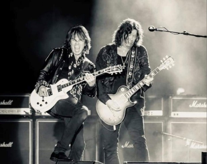 Joey Tempest en vivo con su grupo Europe, que vuelve en abril a la Argentina. Foto IG