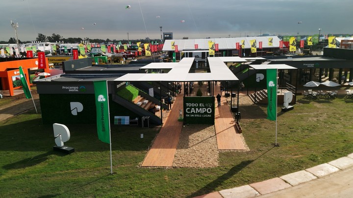 El stand del Banco Provincia en Expoagro 2025, con una amplia oferta crediticia.