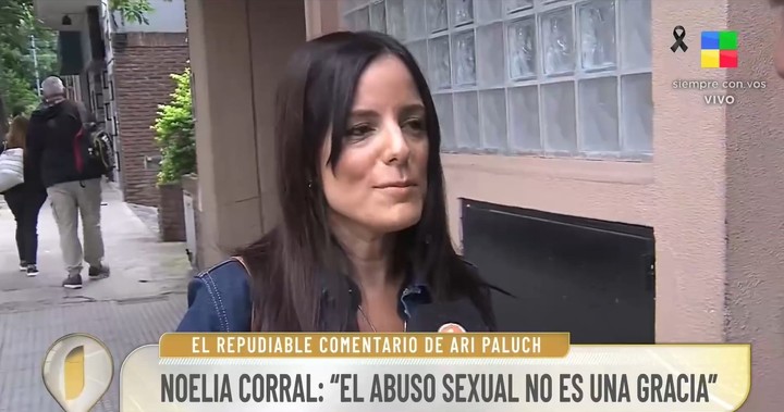 Noelia Corral habló tras el comentario que hizo Ari Paluch sobre ella al aire. Captura tv.