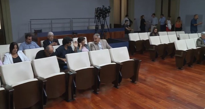 La sala de prensa de Casa Rosada.