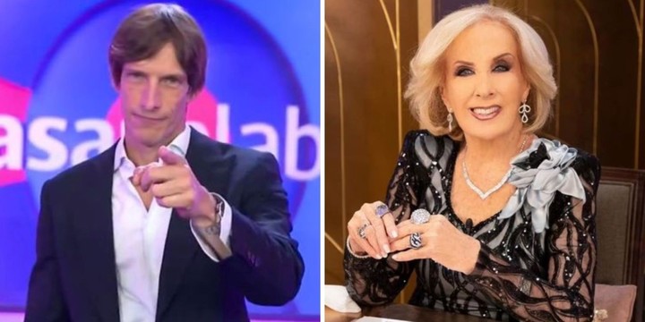 Ni uno ni otro. Iván de Pineda y Mirtha Legrand fueron superados por una película, que fue un fracaso en los cines. Fotos Captura de TV